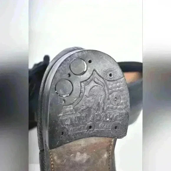 70s CHURCH'S Black Pebbled Ranch Oxhide Leather  Oxford Shoes 10E (11US) England - Picture 5 of 9